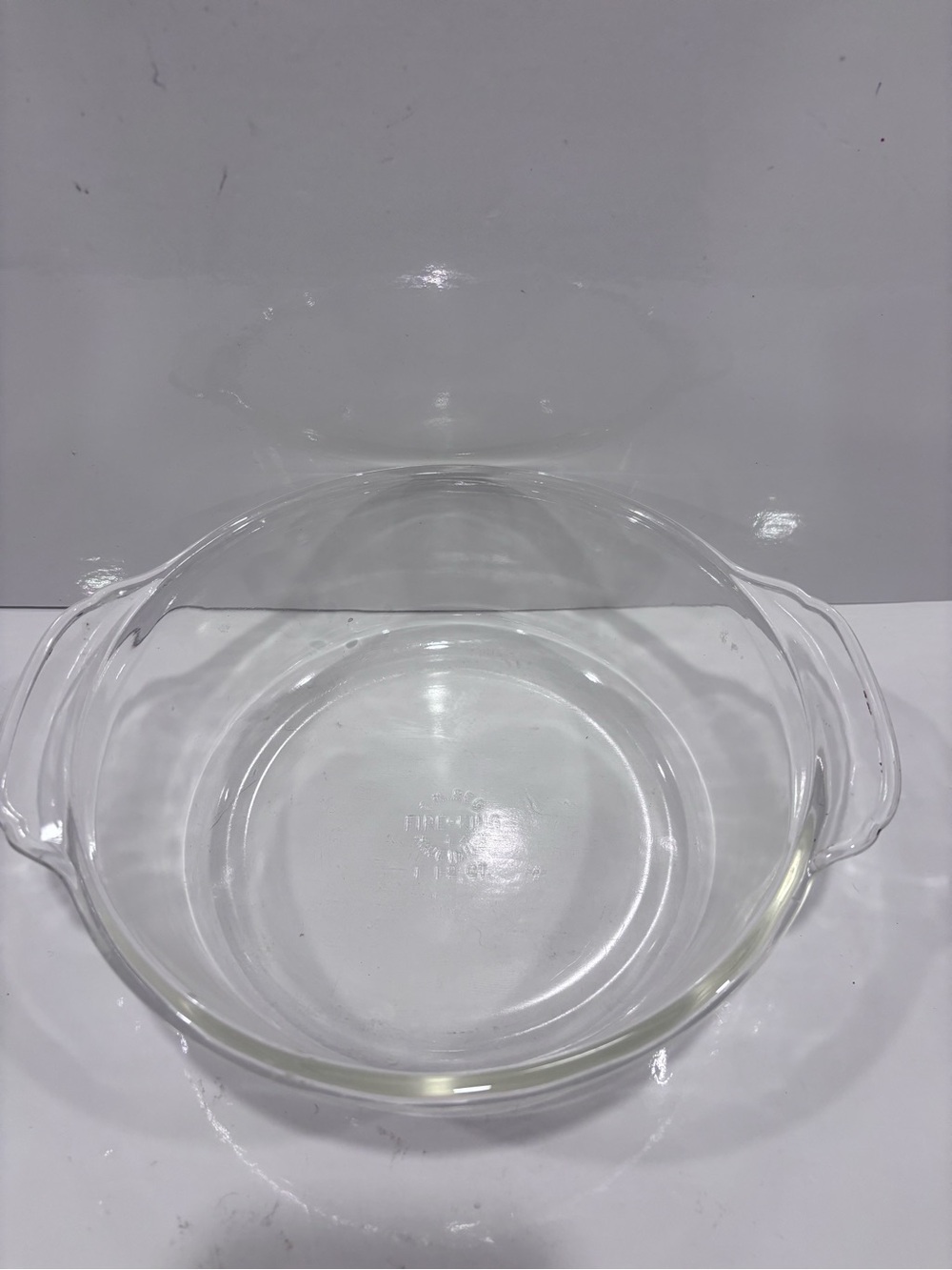 Vintage anchor hocking fire king clear glass casserole dish baking 1.5qt usa